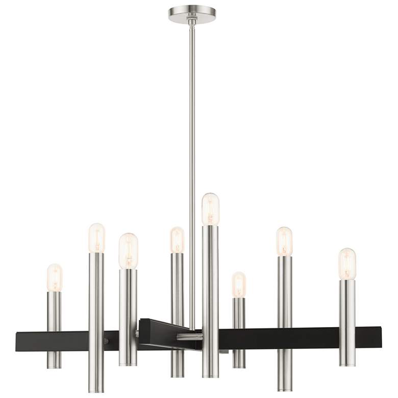Image 1 Helsinki 8 Light Brushed Nickel Chandelier