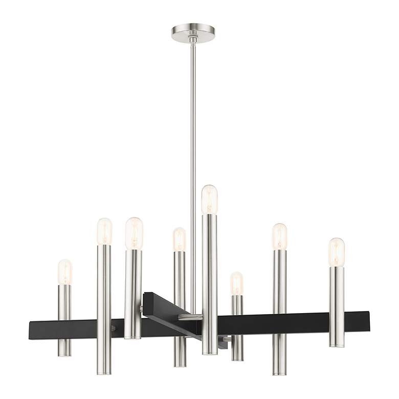 Image 4 Helsinki 8 Light Brushed Nickel Chandelier more views