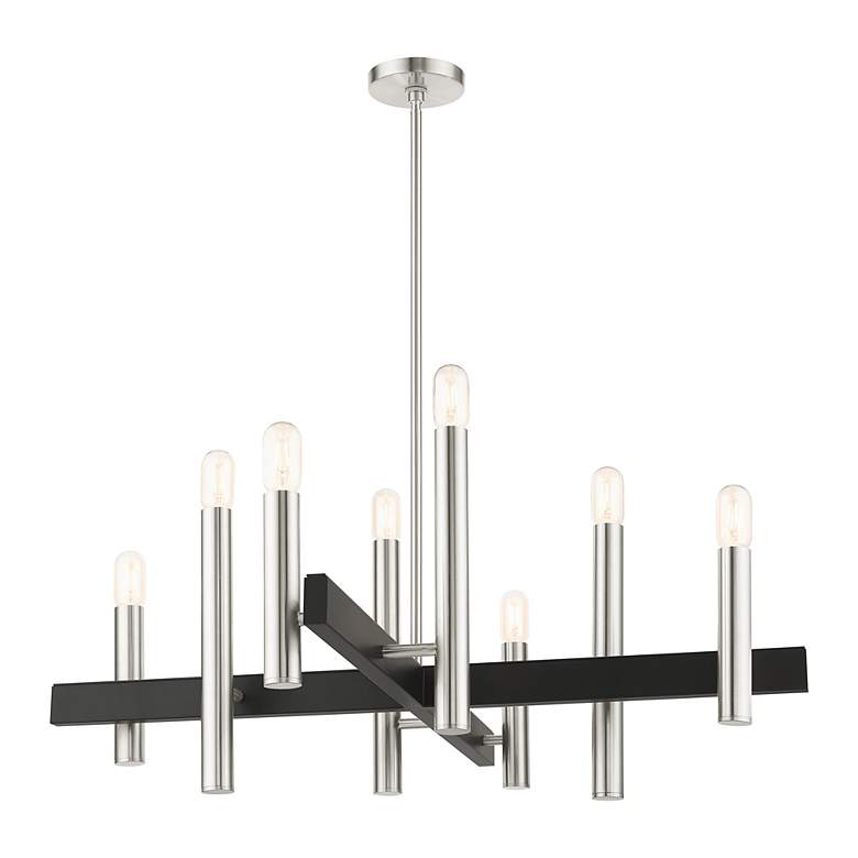 Image 5 Helsinki 8 Light Brushed Nickel Chandelier more views