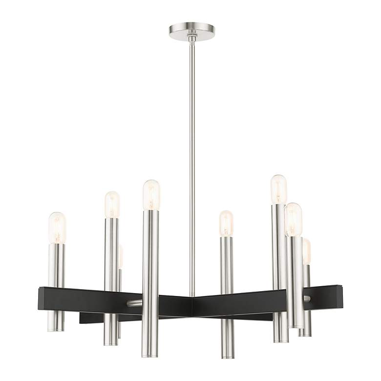 Image 6 Helsinki 8 Light Brushed Nickel Chandelier more views