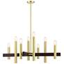 2_Helsinki 8 Light Satin Brass Chandelier