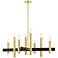 Helsinki 8 Light Satin Brass Chandelier