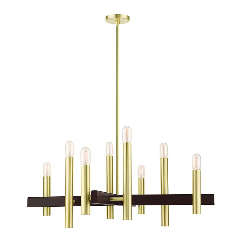 Image 3 Helsinki 8 Light Satin Brass Chandelier more views