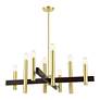 5_Helsinki 8 Light Satin Brass Chandelier more views