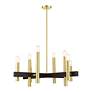 6_Helsinki 8 Light Satin Brass Chandelier more views