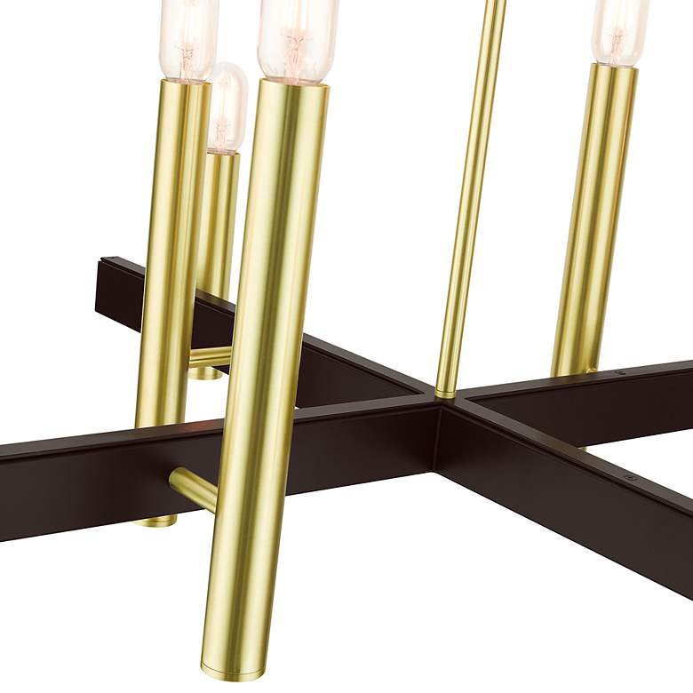 Image 7 Helsinki 8 Light Satin Brass Chandelier more views