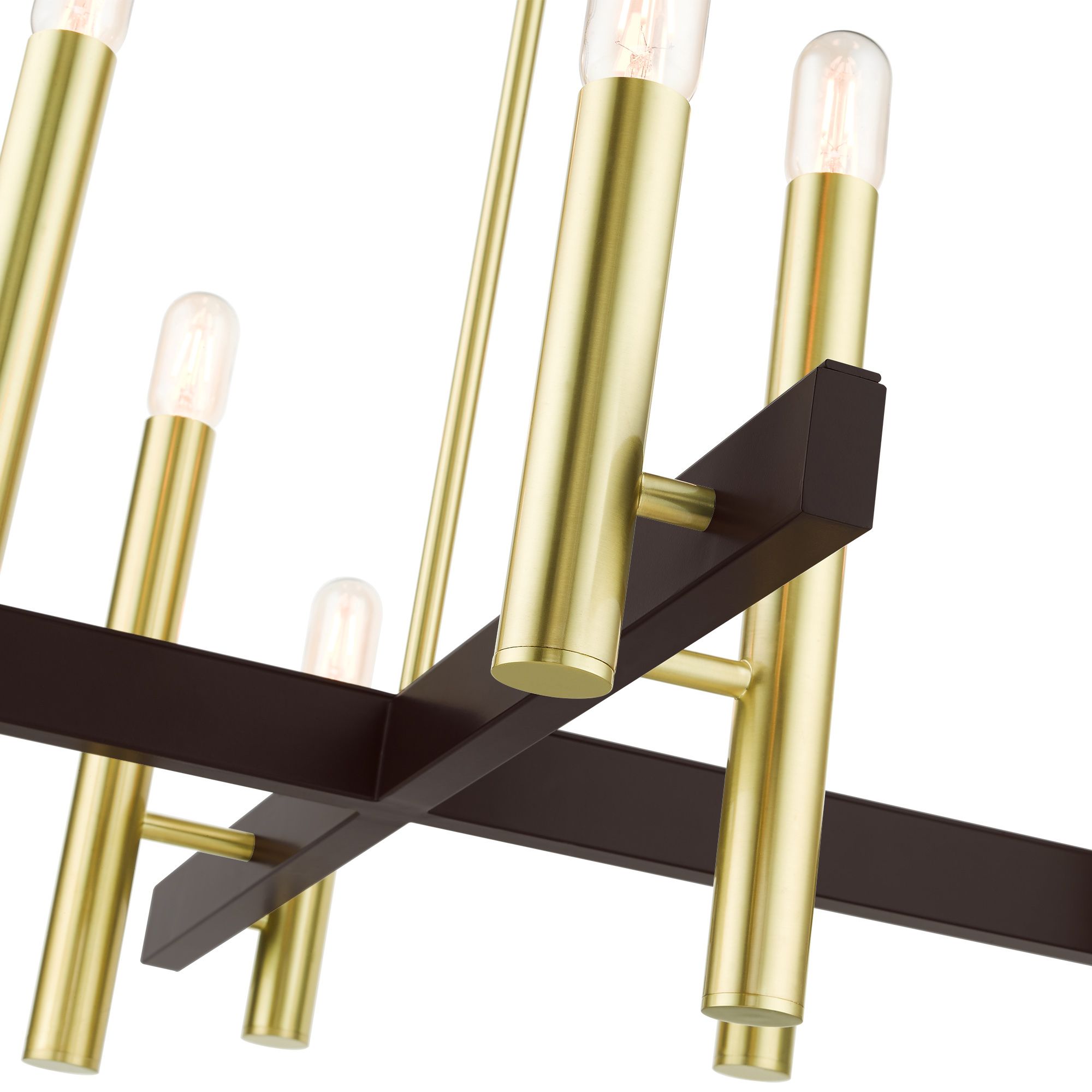 Helsinki 8 Light Satin Brass Chandelier