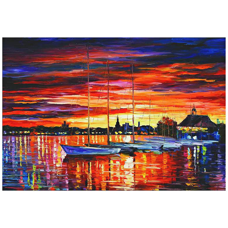 Image 1 Helsinki Sailboats at Yacht Club 32" Wide Metal Wall Art