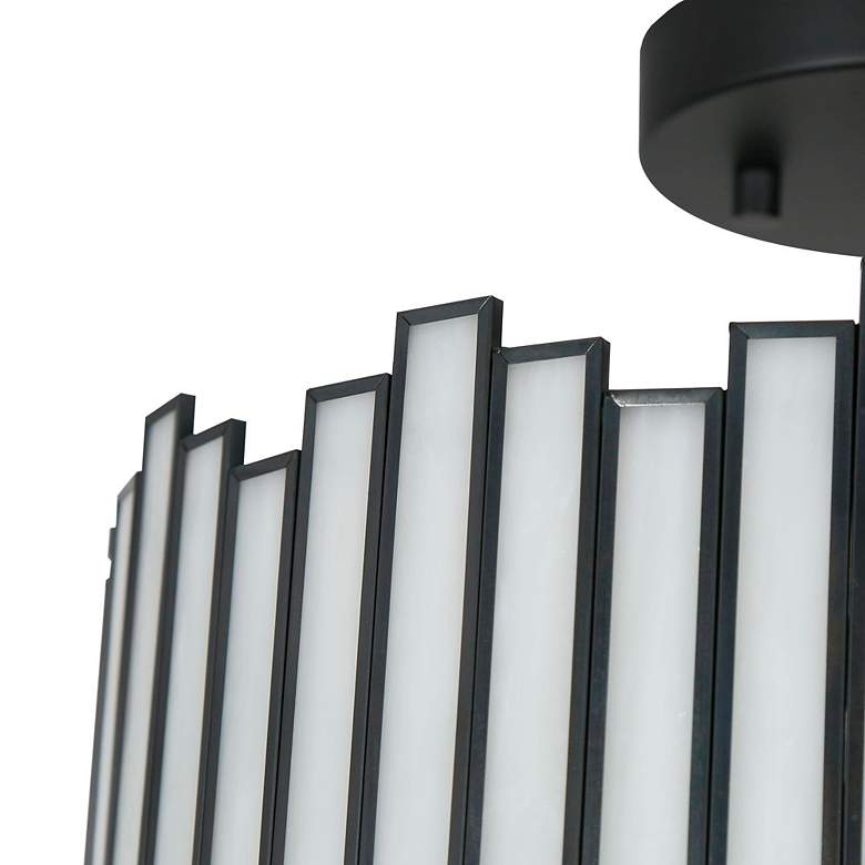 Image 5 Hemaaolay 3-Light Black Drum Ceiling Light more views