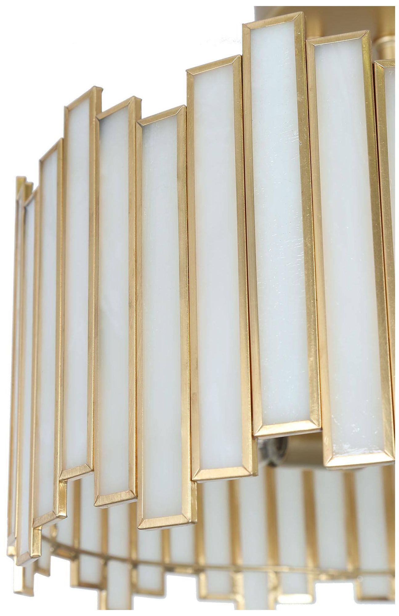 Image 4 Hemaaolay 3-Light Gold Drum Ceiling Light more views