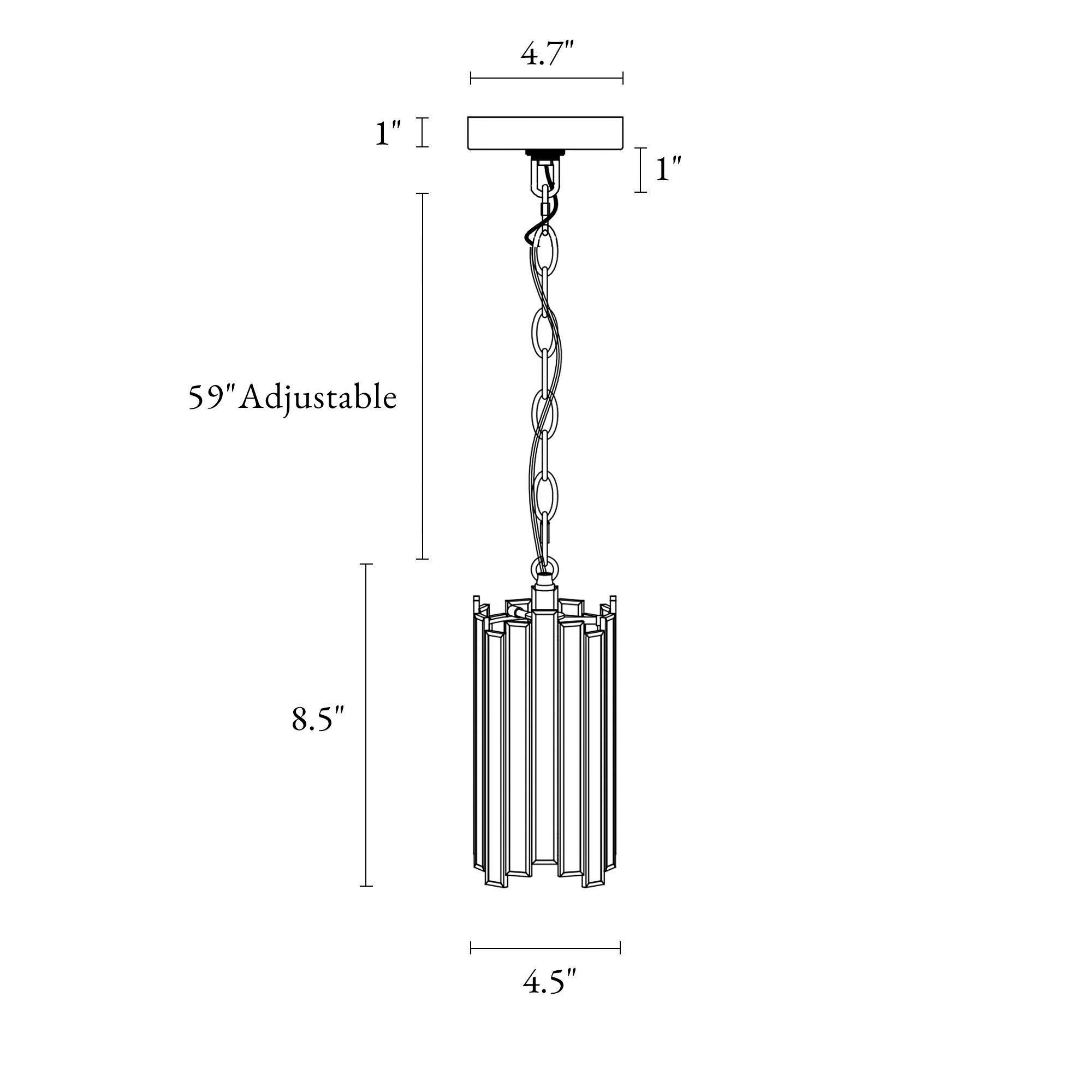 Hemaaolay 4 1/2" Wide Matte Black Mini Pendant