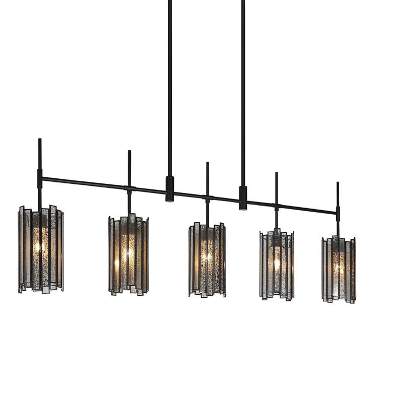 Image 1 Hemera 45 1/4" Wide Matte Black 5-Light Island Chandelier