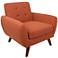 Hemingway Modern Orange Fabric Armchair