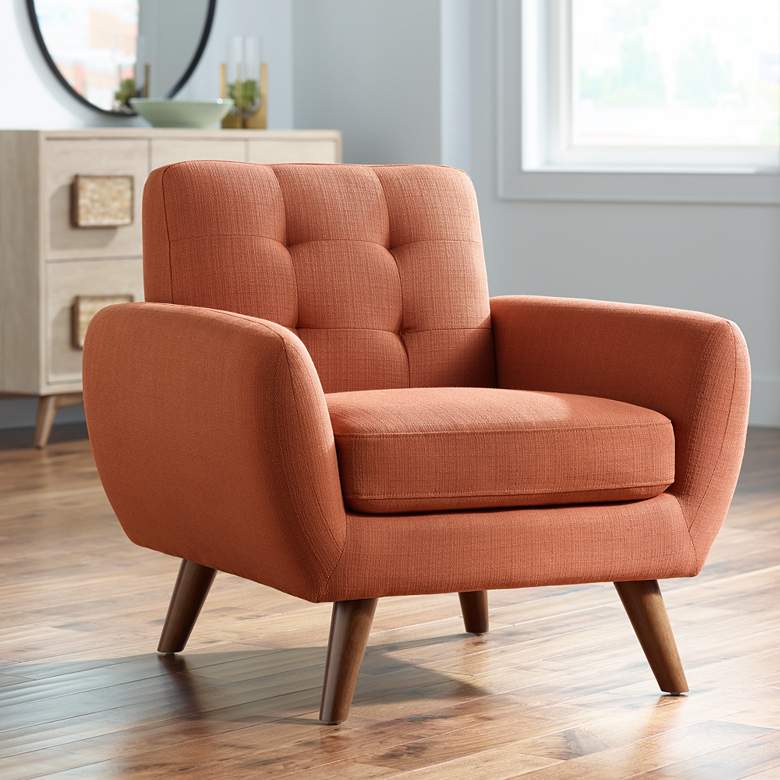 Image 1 Hemingway Modern Orange Fabric Armchair