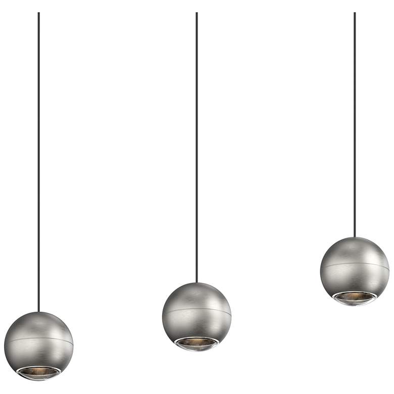 Image 1 Hemisphere 10.75 inch 3-Light Natural Anodized Linear Pendant