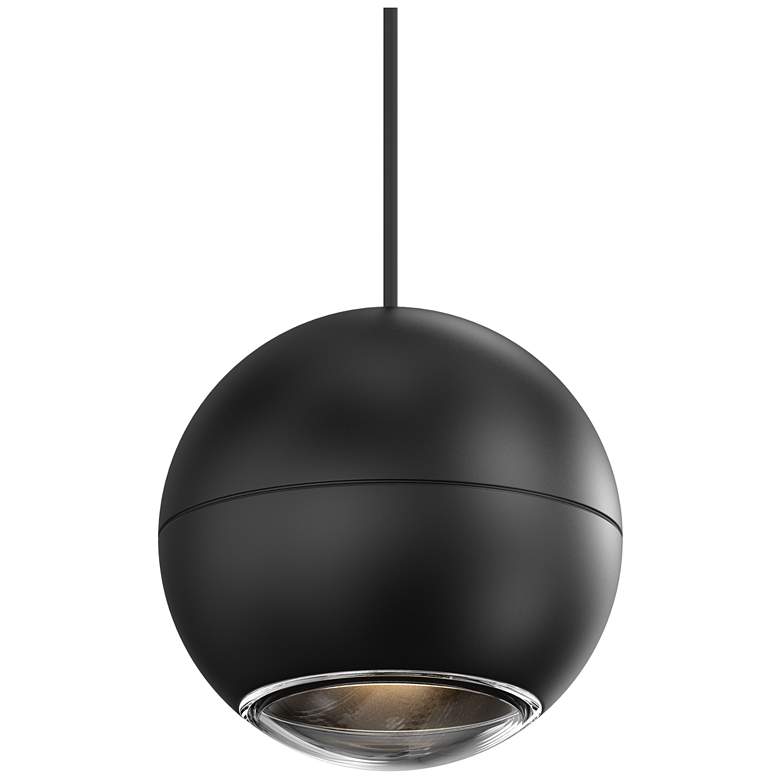 Image 1 Hemisphere 4.25" Textured Black Pendant