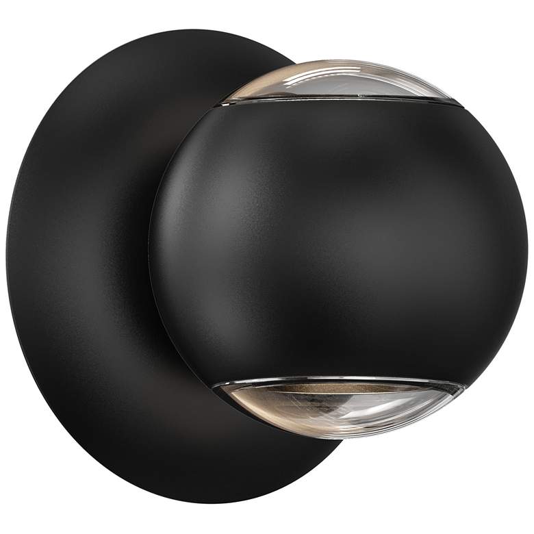 Image 1 Hemisphere 4.25" Textured Black Up/Down Sconce