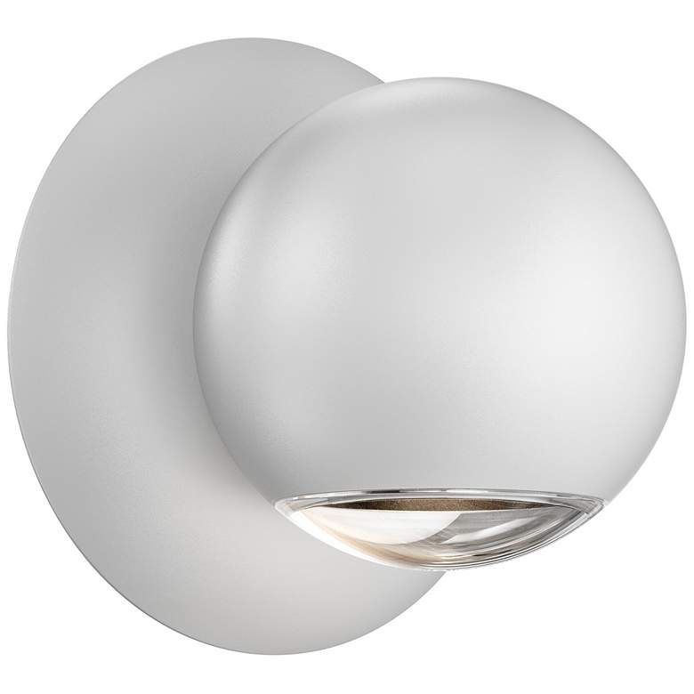 Image 1 Hemisphere 4.25" Textured White Sconce