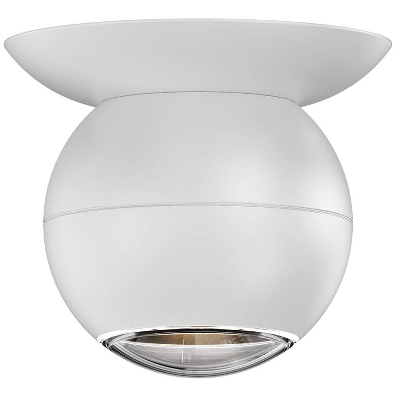 Image 1 Hemisphere 4.25" Textured White Surface Mount