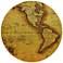 Hemisphere A 24" Circular Giclee Gold Canvas Wall Art
