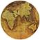 Hemisphere B 24" Circular Giclee Gold Canvas Wall Art