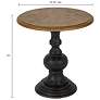 Hemlock 22 1/4" Wide Natural and Black Round Accent Table