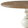 Hemlock 46" Wide Reclaimed Walnut and Antique Cream Round Dining Table in scene