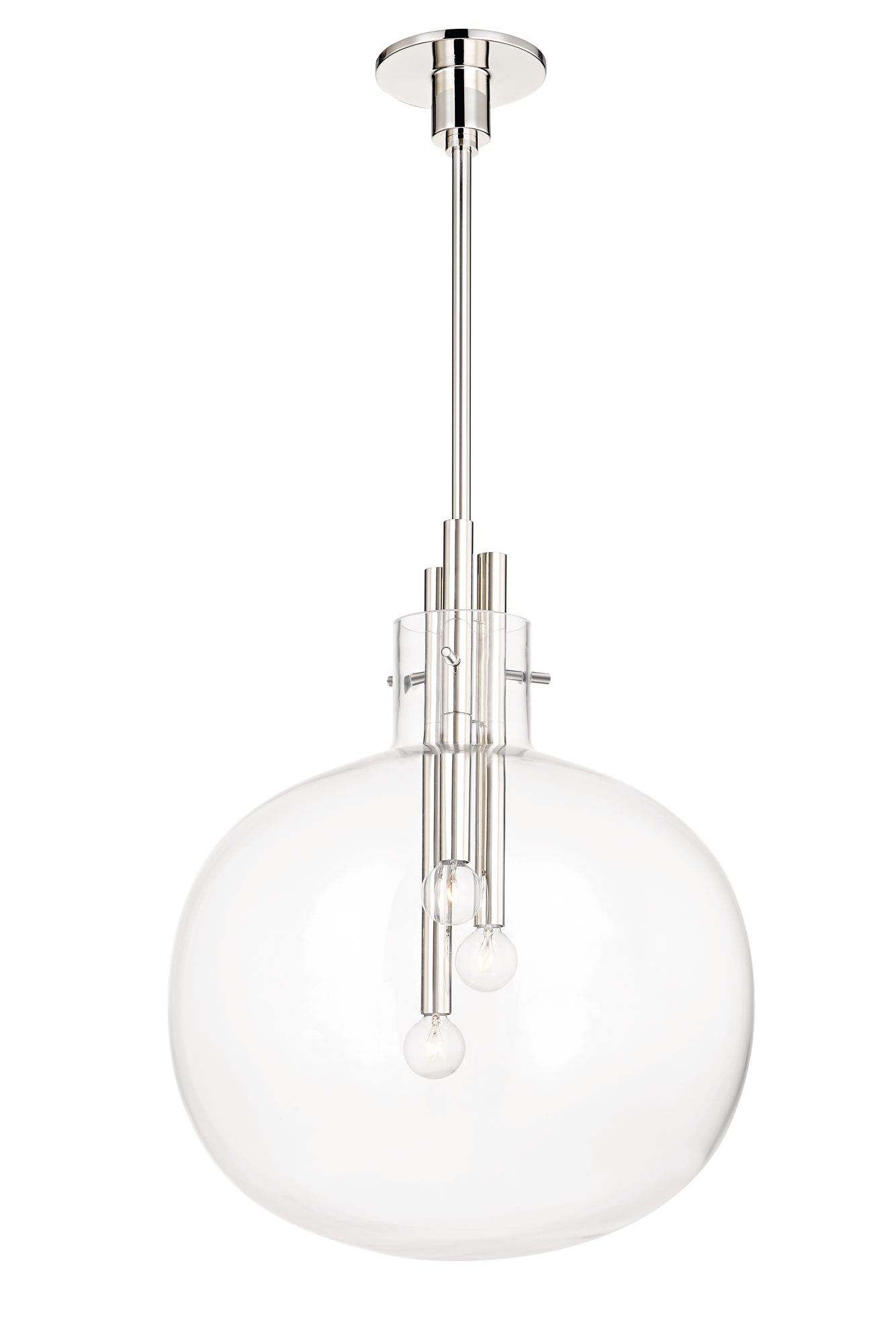 Image 3 Hempstead 3 Light Pendant Plsh Nickel more views