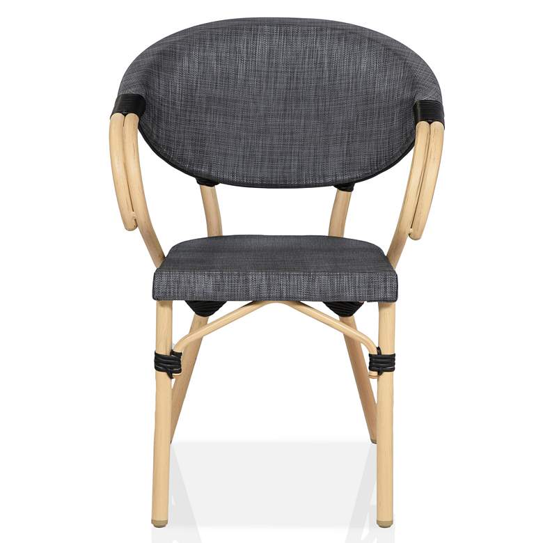 Image 6 Hendara Dark Gray Fabric Outdoor Patio Bar Chairs Set of 2 more views