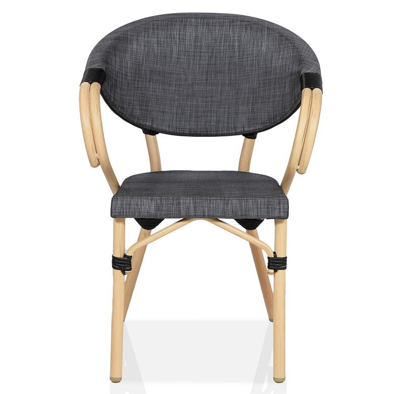 Image 6 Hendara Dark Gray Fabric Outdoor Patio Bar Chairs Set of 2 more views