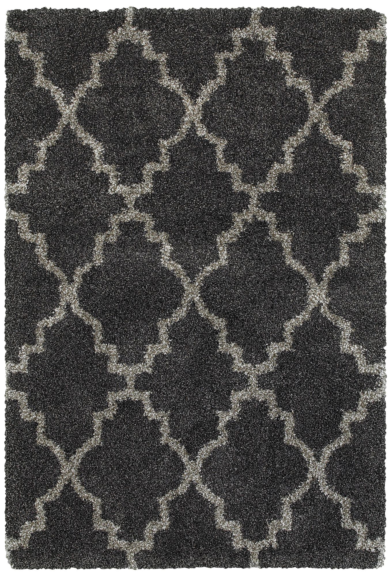Henderson 1'10"x3'3" Charcoal and Gray Trellis Area Rug