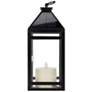 5_Henderson 12 1/4"H Black Solar LED Candle Hanging Lantern more views