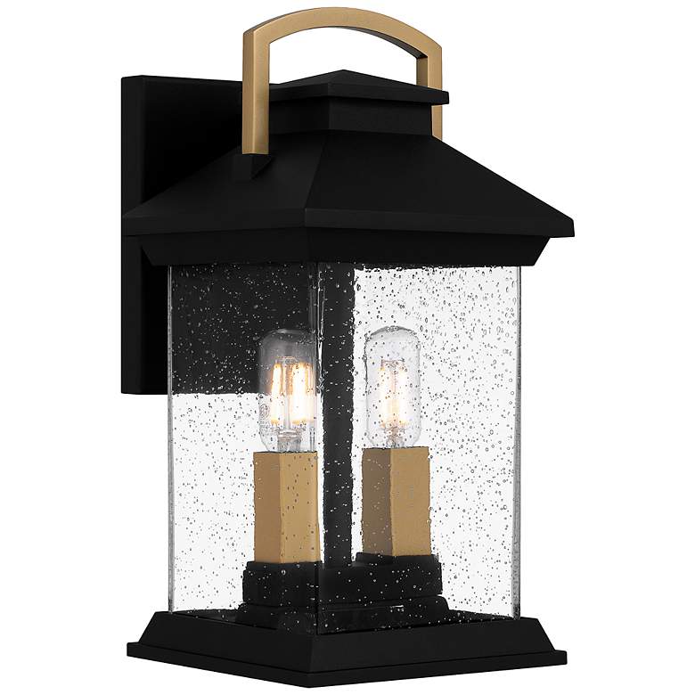 Image 2 Henderson 2-Light Earth Black Outdoor Wall Lantern