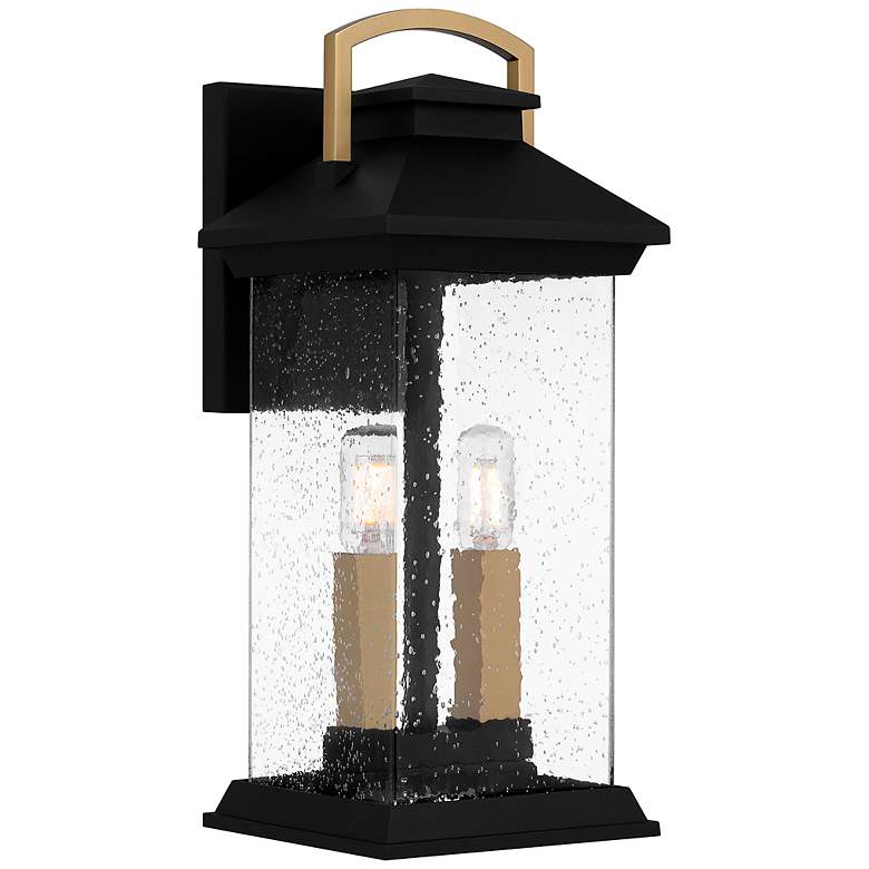 Image 2 Henderson 2-Light Earth Black Outdoor Wall Lantern