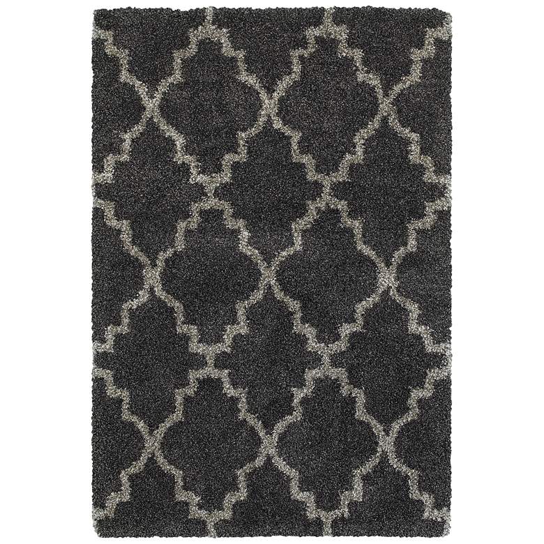 Image 1 Henderson 5'3"x7'6" Charcoal and Gray Trellis Area Rug