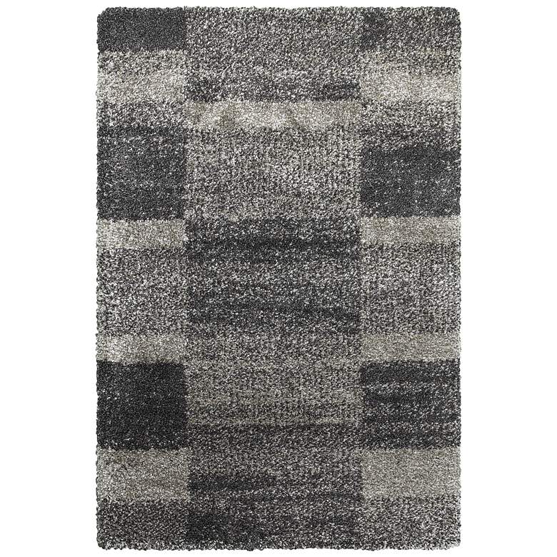Image 1 Henderson 5'3"x7'6" Gray and Charcoal Plaid Area Rug