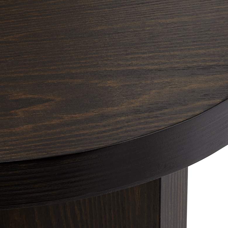 Image 4 Hendrik 18 3/4" Wide Dark Wood Side Table more views