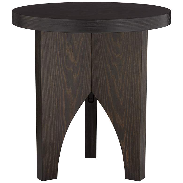 Image 7 Hendrik 18 3/4" Wide Dark Wood Side Table more views