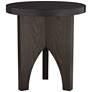 7_Hendrik 18 3/4" Wide Dark Wood Side Table more views