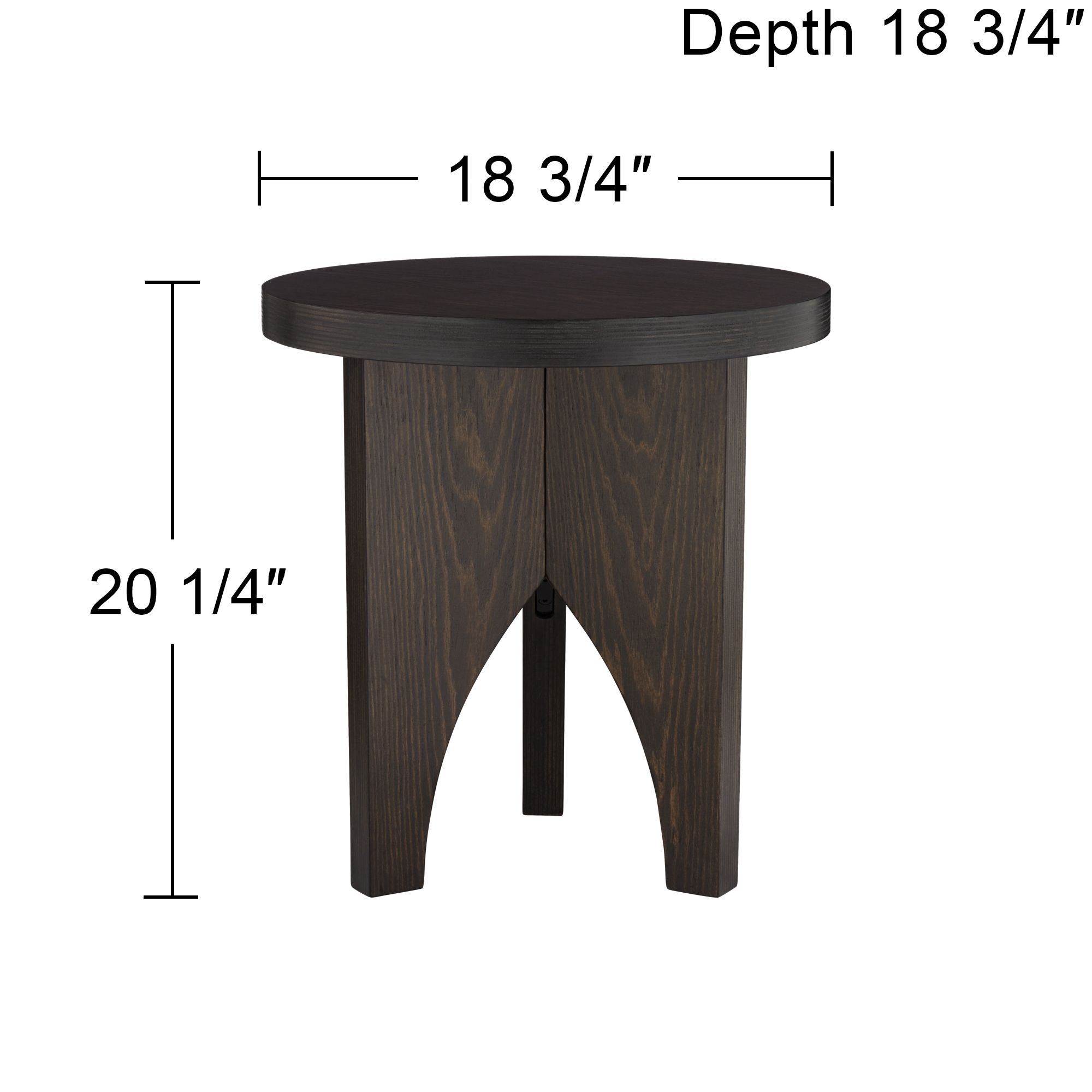 Hendrik 18 3/4" Wide Dark Wood Side Table in scene