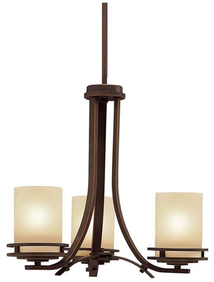 Hendrik Bronze Finish 19" Wide 3Light Chandelier by Kichler 34455 Lamps Plus