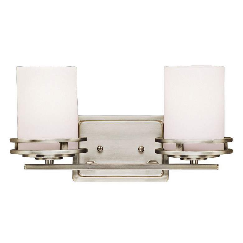 Image 2 Hendrik Nickel 14 1/2 inch Wide Bathroom Light Fixture