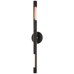 Hendrix 36 1/4" High Chemical Bronze 2-Light Wall Sconce