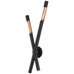 Hendrix 36 1/4"H Chemical Bronze X-Shaped 2-Light Sconce