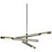Hendrix 44" Wide Silver Leaf 3-Light Pendant Light