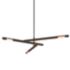 Hendrix 62 1/4" Wide Bronze 3-Light Chandelier