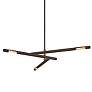 2_Hendrix 62 1/4" Wide Bronze 3-Light Chandelier more views