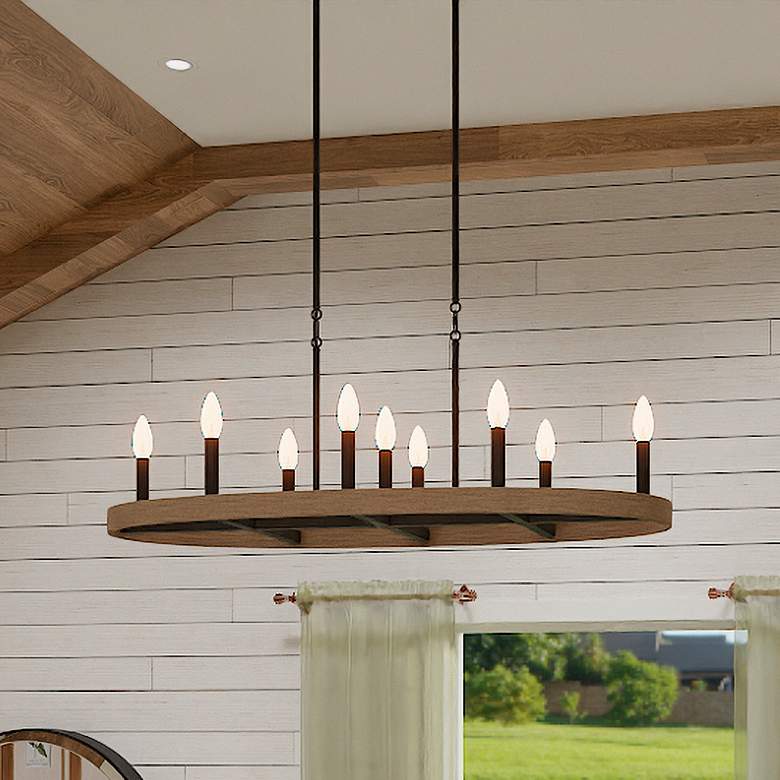 Image 1 Hendrix 9-Light Matte Black Island Light