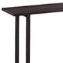 Hendry 54"W Espresso Wood Black Iron Narrow Console Table