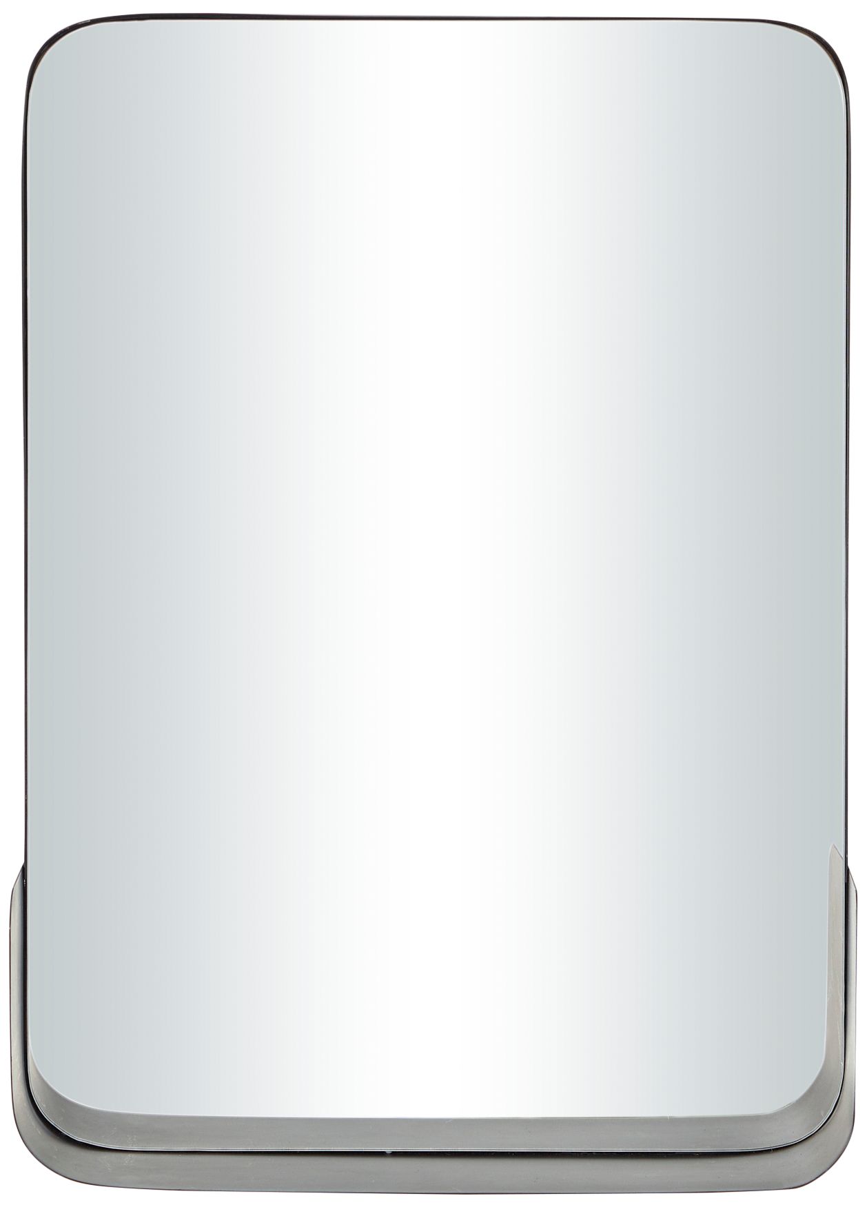 Image 3 Henge Polished Black 16" x 22" Rectangular Shelf Wall Mirror more views